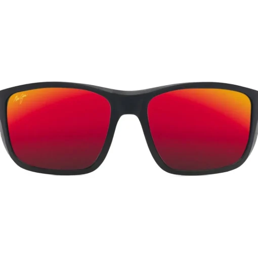 Lunettes de soleil Maui Jim Amberjack Matte Black Hawaii Lava MauiBrilliant