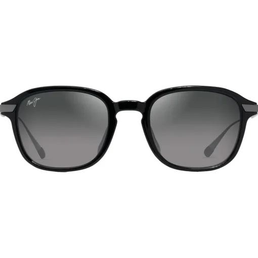 Lunettes de soleil Maui Jim Ka'ouo Asian Fit Noir Brillant Gris Acier Neutral Grey MauiBrilliant