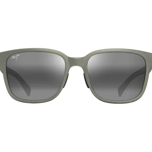 Lunettes de soleil Maui Jim Paulele Asian Fit Gris vert mat Gris Neutre Minéral Superthin