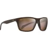 Lunettes de soleil Maui Jim Makoa Matte Brown Wood Grain Hcl Bronze Superthin Glass