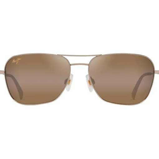 Lunettes de soleil Maui Jim Naauao Doré Clair Brillant Rouge Marron Bronze HCL MauiPure
