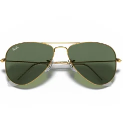 Lunettes de soleil Ray Ban Aviator Kids Polished Arista Gold Dark Green