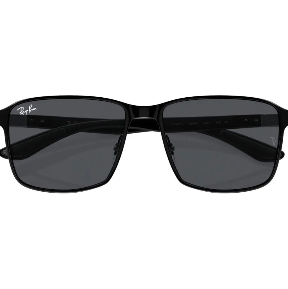 Lunettes de soleil Ray Ban RB3721 Polished Black Dark Grey