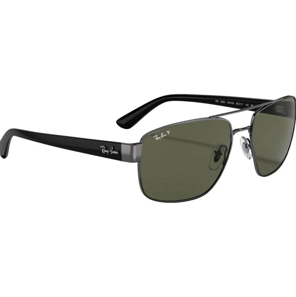 Lunettes de soleil Ray Ban RB3663 Polished Gunmetal Green G-15 Polar