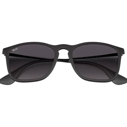 Lunettes de soleil Ray Ban RB4187 Chris Matte Rubber Black Dark Grey Gradient