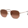 Lunettes de soleil Ray Ban RB3548N Hexagonal Flat Polished Copper Gradient Brown