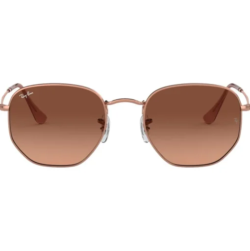 Lunettes de soleil Ray Ban RB3548N Hexagonal Flat Polished Copper Gradient Brown