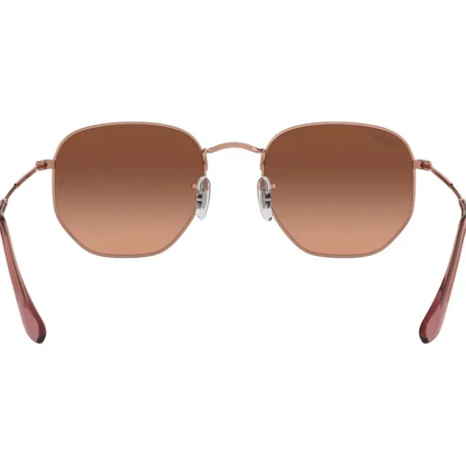 Lunettes de soleil Ray Ban RB3548N Hexagonal Flat Polished Copper Gradient Brown