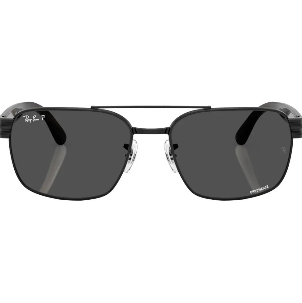Lunettes de soleil Ray Ban RB3751CH Polished Black Chromance Dark Grey Polar
