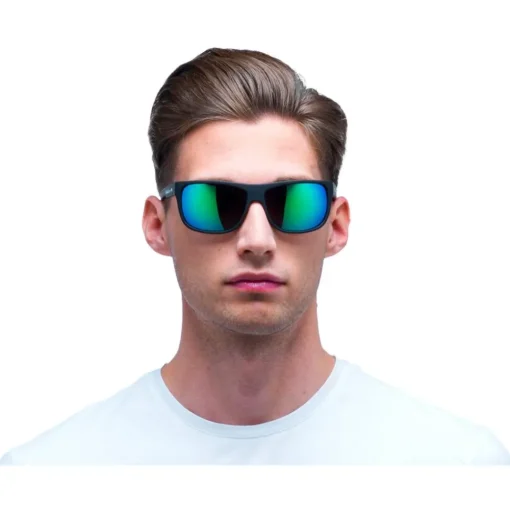 Lunettes de soleil Red Bull Spect Loom Matte Black Smoke Green Mirror Polarized