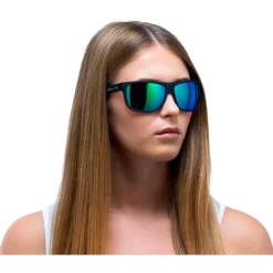 Lunettes de soleil Red Bull Spect Loom Matte Black Smoke Green Mirror Polarized