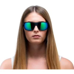 Lunettes de soleil Red Bull Spect Loom Matte Black Smoke Green Mirror Polarized