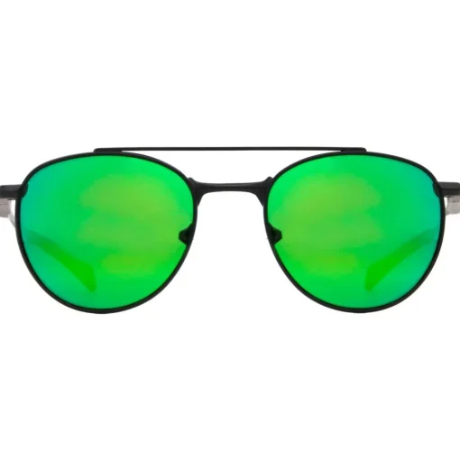 Lunettes de soleil Red Bull Spect Redms Panto Matt Black Olive Green Green Mirror Polarized