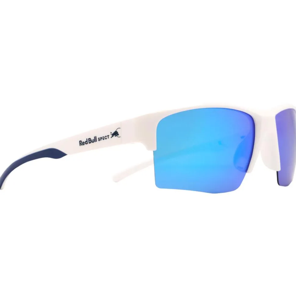 Lunettes de soleil Red Bull Spect Chain Shiny White Blue Smoke Blue Mirror Polarized