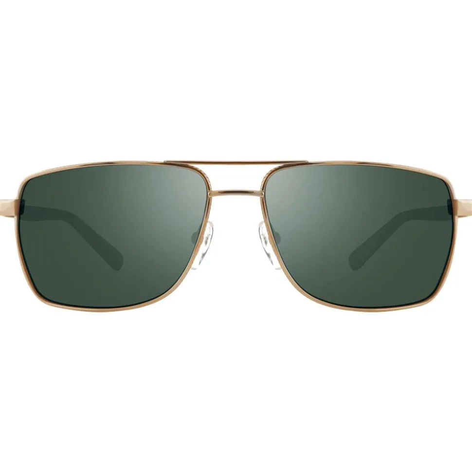 Lunettes de soleil Revo Ray Gold Crystal Smoke Green Polarized