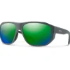 Lunettes de soleil Smith Outrigger Matte Slate Chromapop Polarized Green Mirror
