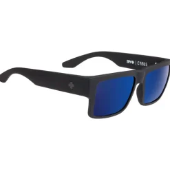 Lunettes de soleil Spy Cyrus Soft Matte Black Happy Dark Gray Green Polar Dark Blue Spectra Mirror
