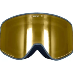 Masque de Ski Briko Chino Sharp Lite Graphic Pickled Bluewood Orange Base Gold Mirror