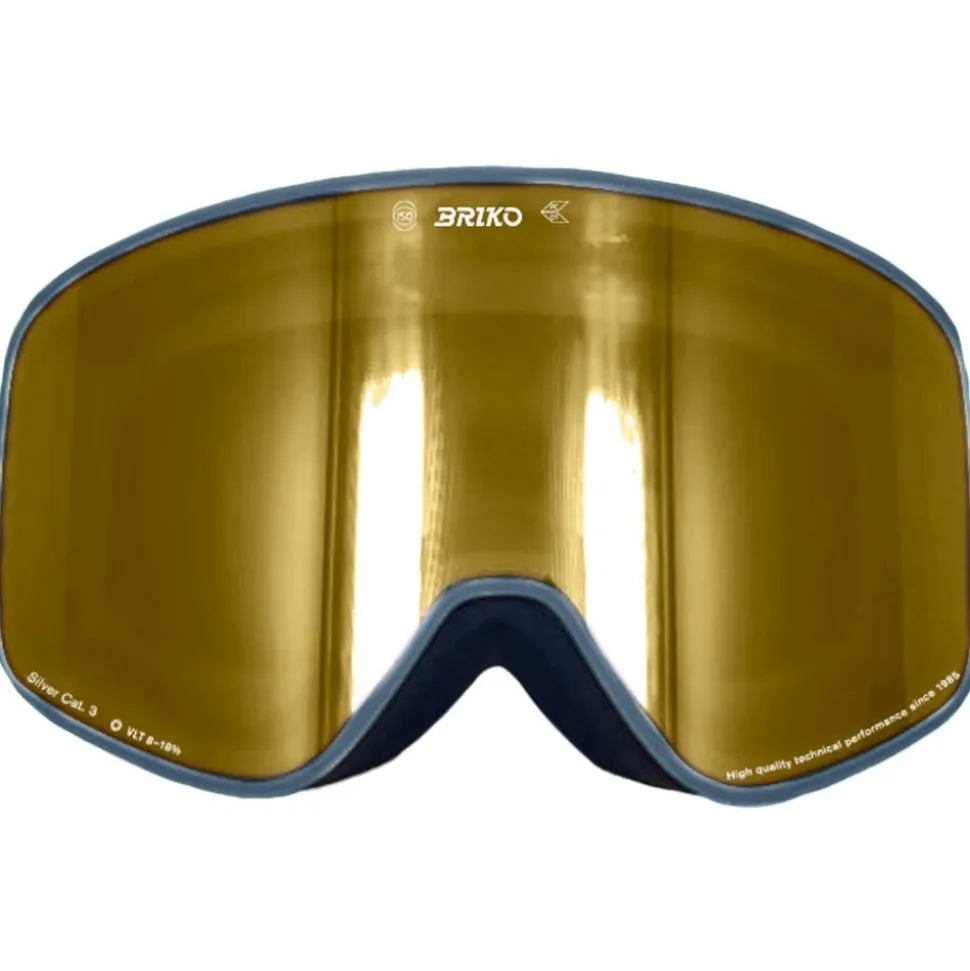 Masque de Ski Briko Chino Sharp Lite Graphic Pickled Bluewood Orange Base Gold Mirror