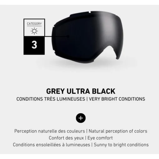 Masque de Ski Cebe Cloud Acid Lime Matte Grey Ultra Black