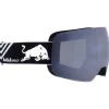 Masque de Ski Red Bull Spect Chute Matt Black White Smoke Silver Mirror + Cloudy Snow