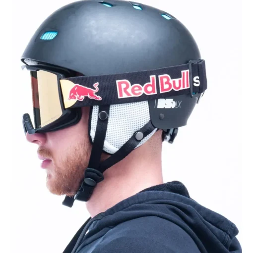 Masque de Ski Red Bull Spect Solo Matt Black Brown Gold Mirror Snow