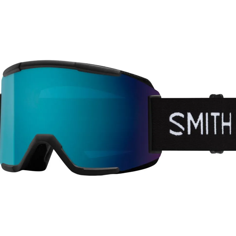 Masque de Ski Smith Squad Black Chromapop Sun Blue Mirror + Yellow
