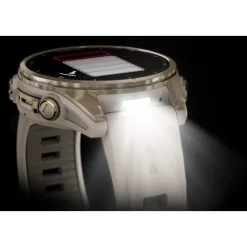 Montres GPS Garmin Fenix 8 Amoled Sapphire Soft Gold Gris Cendré Grès Foncé