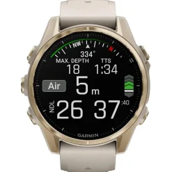 Montres GPS Garmin Fenix 8 Amoled Sapphire Soft Gold Gris Cendré Grès Foncé