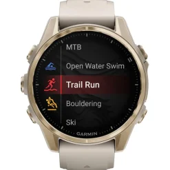 Montres GPS Garmin Fenix 8 Amoled Sapphire Soft Gold Gris Cendré Grès Foncé