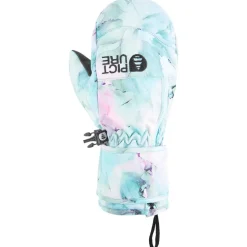 Moufles Picture Snowy Mittens Blurry Water Print