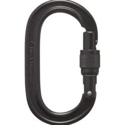 Mousqueton Black Diamond Oval Keylock Screwgate Black 2
