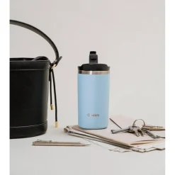 Mug Qwetch Travel Mug 350 ml Matt Pastel Bleu