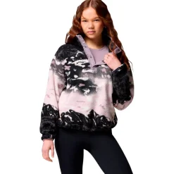Polaire Columbia Helvetia II Printed Cropped Half Snap W Shale Purple Sisters Shale Purple