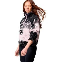 Polaire Columbia Helvetia II Printed Cropped Half Snap W Shale Purple Sisters Shale Purple