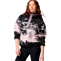 Polaire Columbia Helvetia II Printed Cropped Half Snap W Shale Purple Sisters Shale Purple