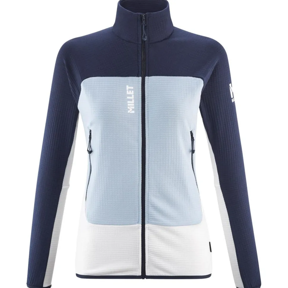 Polaire Millet Fusion Grid Jkt W Foggy Dew Saphir