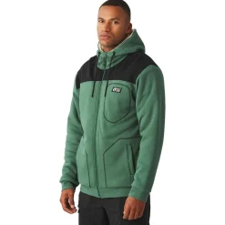 Polaire Picture Basement Plush Zip Hoodie Smoke Pine