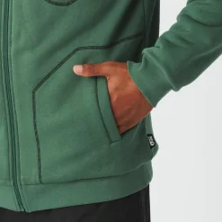 Polaire Picture Basement Plush Zip Hoodie Smoke Pine