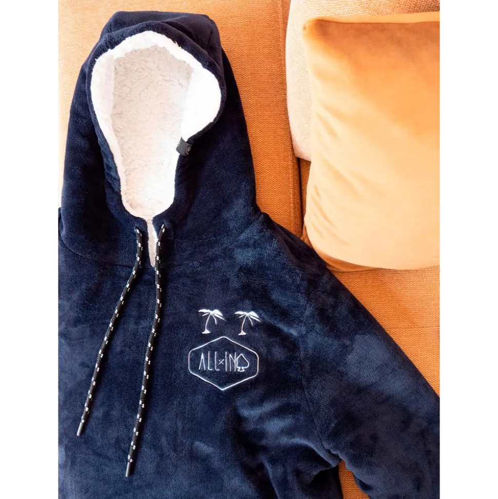 Poncho All-In Poncho Plaid Grey Blue