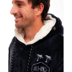 Poncho All-In Poncho Plaid Grey Blue