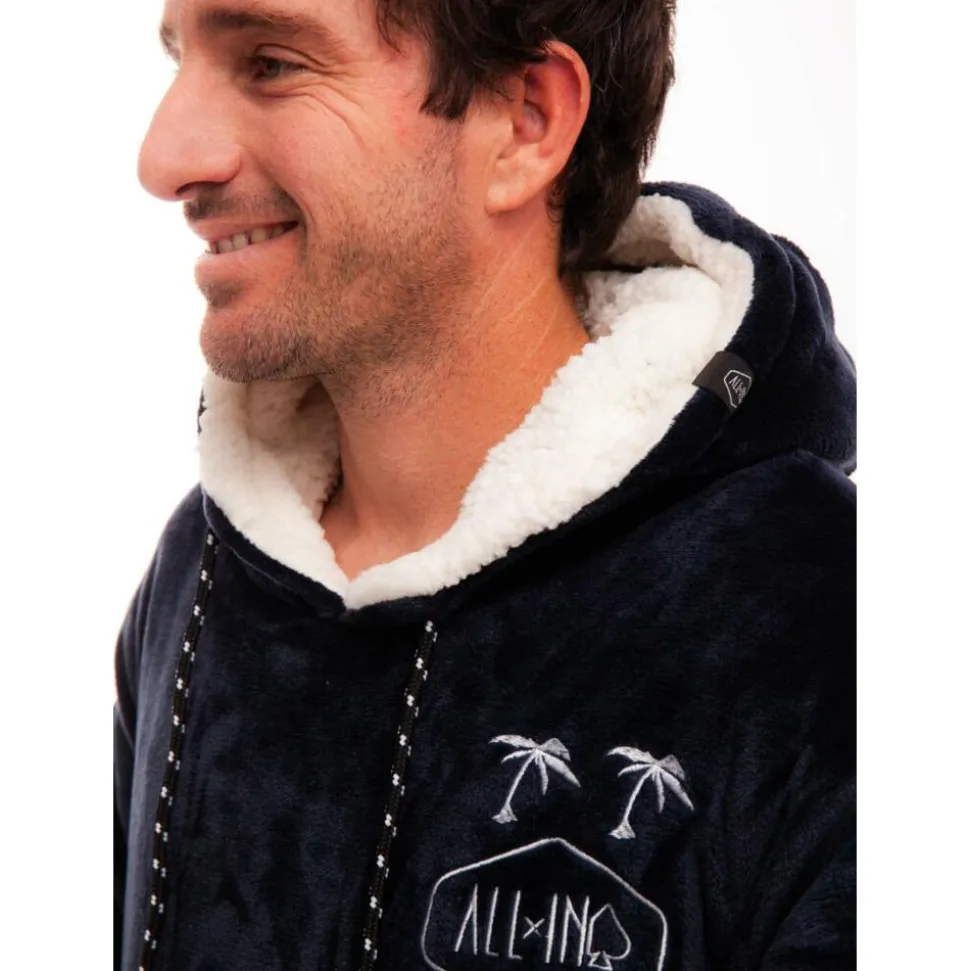 Poncho All-In Poncho Plaid Grey Blue