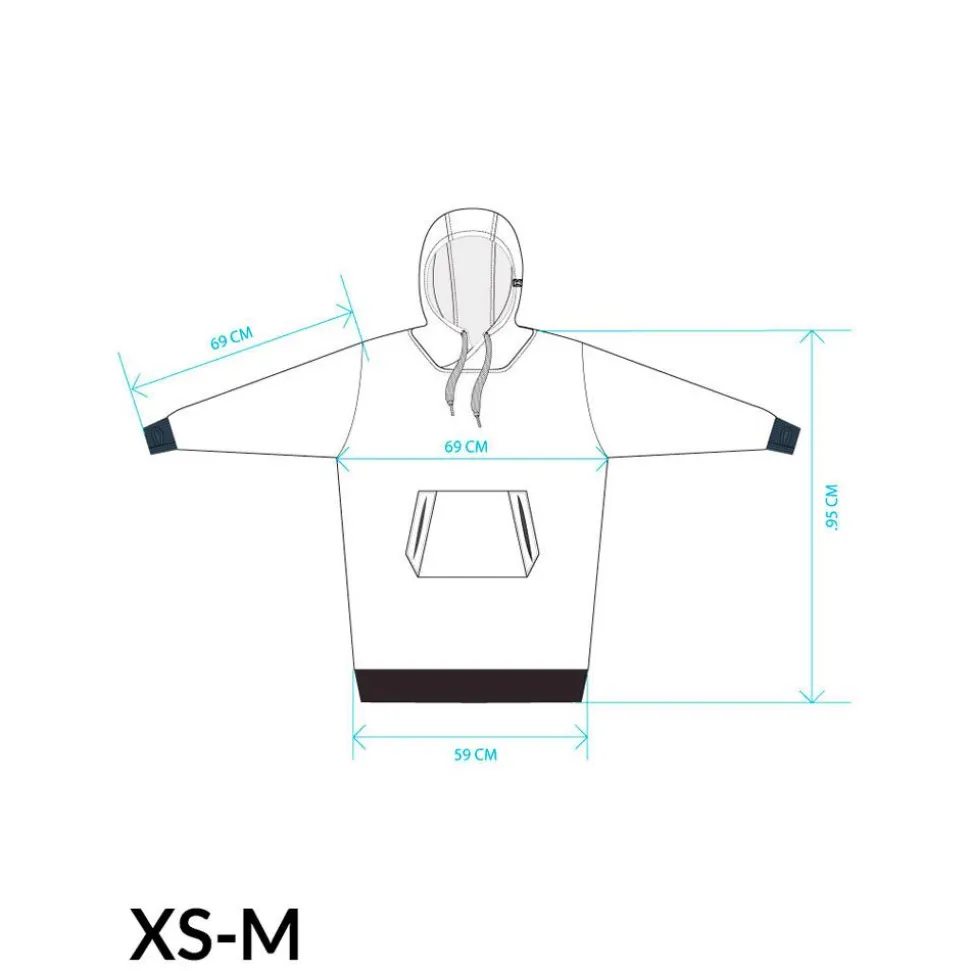 Poncho All-In Poncho Plaid Grey Blue