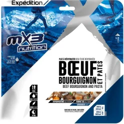 Repas Lyophilisé  MX3 Bœuf Bourguignon & Pâtes 130 g.