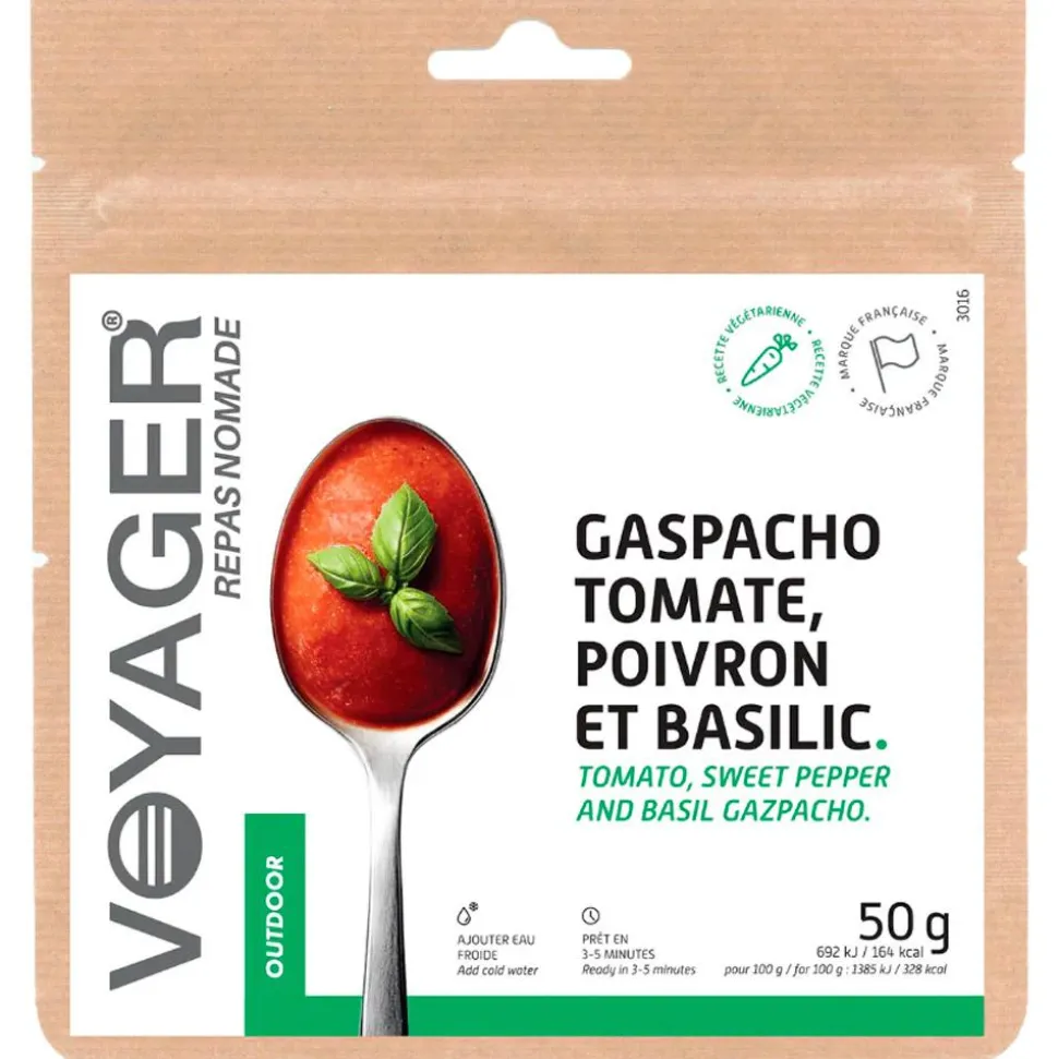 Repas Lyophilisé Voyager Gaspacho Tomate, Poivron Et Basilic 50 g.