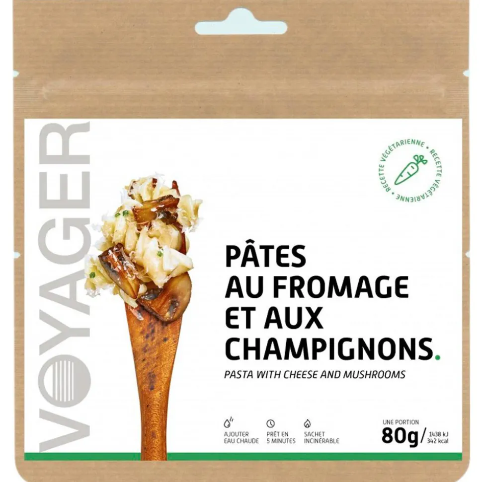 Repas Lyophilisé Voyager Pâtes Au Fromage Et Aux Champignons 80 g.
