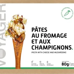 Repas Lyophilisé  Voyager Pâtes Au Fromage Et Aux Champignons 80 g.