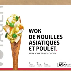 Repas Lyophilisé  Voyager Wok De Nouilles Asiatiques Et Poulet 145 g.