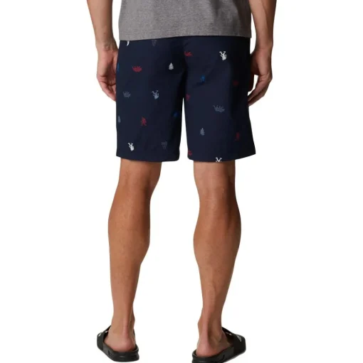 Short Columbia M's Washed Out Printed Short Collegiate Navy Camp