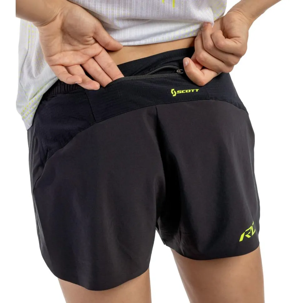 Short de trail Scott Split Shorts W's Rc Run Black Yellow